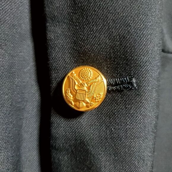 VNTG Maryland Manufacturing Co Mens Army Blazer Size 41 Short Dacron Wool Blend - Picture 3 of 14